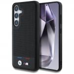 Carcasa BMW Leather Tricolor Stripe cu MagSafe compatibila cu Samsung Galaxy S25 Plus, Negru 4 - lerato.ro