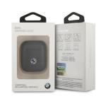 Carcasa BMW M2 LBK Genuine Leather Silver Logo compatibila cu Apple AirPods 1/2, Negru 4 - lerato.ro