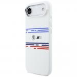 Carcasa BMW M Silicon Horizontal Line cu MagSafe compatibila cu iPhone 17 Air, Alb 3 - lerato.ro