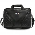 Geanta laptop BMW Carbon Pockets and Metal Logo compatibila cu laptop 16 inch, Negru 2 - lerato.ro