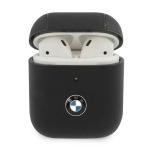 Carcasa BMW Geniune Leather Signature compatibila cu Apple AirPods 1/2, Negru 2 - lerato.ro