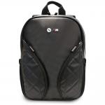 Rucsac pentru laptop BMW Carbon Pockets and Metal Logo, Compatibil cu laptop de 16 inch, Negru 2 - lerato.ro