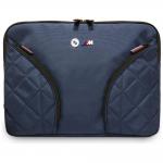 Husa laptop BMW Nylon Pockets and Metal Logo compatibila cu laptop 14 inch, Albastru 2 - lerato.ro