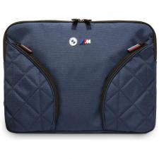 Husa laptop BMW Nylon Pockets and Metal Logo compatibila cu laptop 14 inch, Albastru