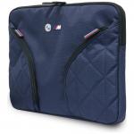 Husa laptop BMW Nylon Pockets and Metal Logo compatibila cu laptop 14 inch, Albastru 3 - lerato.ro