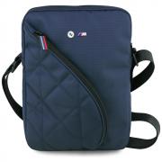 Geanta universala BMW Nylon Pockets and Metal Logo compatibila cu tablete si dispozitive de pana la 10 inch, Navy Blue