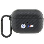 Carcasa BMW Carbon Double Metal Logo compatibila cu Apple AirPods Pro 2, Negru 2 - lerato.ro