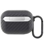 Carcasa BMW Carbon Double Metal Logo compatibila cu Apple AirPods Pro 2, Negru 3 - lerato.ro