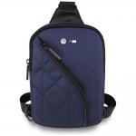 Geanta universala BMW Nylon Pockets and Metal Logo compatibila cu dispozitive de pana la 7 inch, Navy Blue 2 - lerato.ro