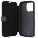 Carcasa flip cover BMW Signature Leather Wordmark compatibila cu iPhone 16 Pro, Negru 6 - lerato.ro