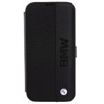 Carcasa BMW Leather Textured and Stripe compatibila cu iPhone 15 / 14 / 13, Negru 2 - lerato.ro