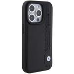 Carcasa BMW Leather Blue Dots compatibila cu iPhone 15 Pro, Negru 5 - lerato.ro