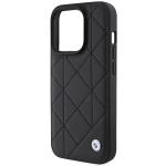Carcasa BMW Leather Quilted compatibila cu iPhone 15 Pro, Negru 7 - lerato.ro