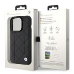 Carcasa BMW Leather Quilted compatibila cu iPhone 15 Pro, Negru 9 - lerato.ro