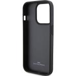 Carcasa BMW Leather Hot Stamp compatibila cu iPhone 15 Pro, Negru 8 - lerato.ro