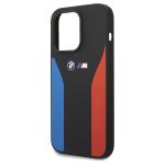 Carcasa BMW Silicone Blue and Red Stripes M Collection compatibila cu iPhone 15 Pro Max, Negru 7 - lerato.ro