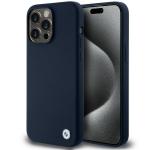 Carcasa BMW Silicone Metal Logo compatibila cu iPhone 15 Pro, Navy Blue 4 - lerato.ro