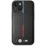 Carcasa BMW Quilted Tricolor compatibila cu iPhone 15 / 14 / 13, Negru 2 - lerato.ro