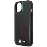 Carcasa BMW Quilted Tricolor compatibila cu iPhone 15 / 14 / 13, Negru 7 - lerato.ro