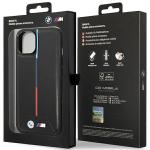 Carcasa BMW Quilted Tricolor compatibila cu iPhone 15 / 14 / 13, Negru 9 - lerato.ro