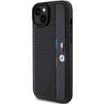 Carcasa BMW Perforated Tricolor Line compatibila cu iPhone 15 / 14 / 13, Negru 3 - lerato.ro