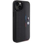 Carcasa BMW Perforated Tricolor Line compatibila cu iPhone 15 / 14 / 13, Negru 5 - lerato.ro