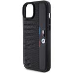 Carcasa BMW Perforated Tricolor Line compatibila cu iPhone 15 / 14 / 13, Negru 7 - lerato.ro