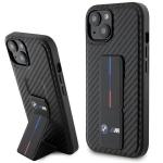 Carcasa BMW Grip Stand Smooth and Carbon compatibila cu iPhone 15 / 14 / 13, Negru 4 - lerato.ro