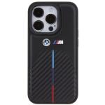 Carcasa BMW Stamped Tricolor Stripe compatibila cu iPhone 15 Pro Max, Negru 2 - lerato.ro