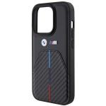 Carcasa BMW Stamped Tricolor Stripe compatibila cu iPhone 15 Pro Max, Negru 7 - lerato.ro
