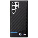 Carcasa BMW Leather Carbon compatibila cu Samsung Galaxy S23 Ultra, Negru 2 - lerato.ro