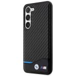 Carcasa BMW Leather Carbon compatibila cu Samsung Galaxy S23, Negru 3 - lerato.ro