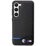 Carcasa BMW Leather Carbon compatibila cu Samsung Galaxy S23, Negru 2 - lerato.ro