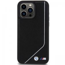 Carcasa BMW Perforated Twisted Line cu MagSafe compatibila cu iPhone 15 Pro, Negru
