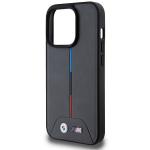 Carcasa BMW Quilted Tricolor cu MagSafe compatibila cu iPhone 15 Pro, Gri 7 - lerato.ro