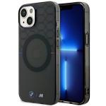 Carcasa BMW Pattern cu MagSafe compatibila cu iPhone 15 / 14 / 13, Negru 4 - lerato.ro