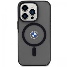 Carcasa BMW IML Signature cu MagSafe compatibila cu iPhone 15 Pro Max, Negru