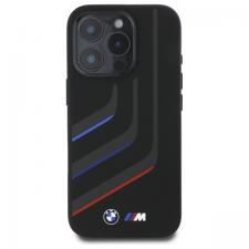 Carcasa BMW Silicone Turning Lines cu MagSafe compatibila cu iPhone 16 Pro, Negru
