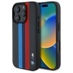 Carcasa BMW M Performance Tricolor Printed Stripes cu MagSafe compatibila cu iPhone 16 Pro Max, Negru 4 - lerato.ro