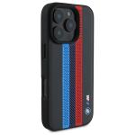 Carcasa BMW M Performance Tricolor Printed Stripes cu MagSafe compatibila cu iPhone 16 Pro Max, Negru 5 - lerato.ro