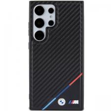 Carcasa BMW Carbon Tricolor Line MagSafe compatibila cu Samsung Galaxy S24 Ultra, Negru