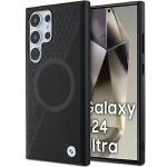 Carcasa BMW Signature Leather Half Textured cu MagSafe compatibila cu Samsung Galaxy S24 Ultra, Negru 4 - lerato.ro