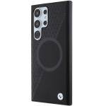 Carcasa BMW Signature Leather Half Textured cu MagSafe compatibila cu Samsung Galaxy S24 Ultra, Negru 3 - lerato.ro