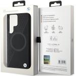 Carcasa BMW Signature Leather Half Textured cu MagSafe compatibila cu Samsung Galaxy S24 Ultra, Negru 9 - lerato.ro