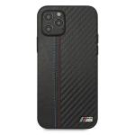 Carcasa BMW M Collection PU Carbon Stripe compatibila cu iPhone 12 Pro Max, Negru 2 - lerato.ro