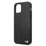 Carcasa BMW M Collection PU Carbon Stripe compatibila cu iPhone 12 Pro Max, Negru 7 - lerato.ro