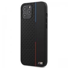 Carcasa BMW M Collection Triangles compatibila cu iPhone 12 Pro Max, Negru