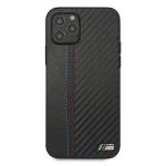 Carcasa BMW M Collection PU Carbon Stripe compatibila cu iPhone 12 / 12 Pro, Negru 2 - lerato.ro