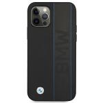 Carcasa BMW Leather Outlines compatibila cu iPhone 12 / 12 Pro, Negru 2 - lerato.ro