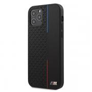 Carcasa BMW M Collection Triangles compatibila cu iPhone 12 / 12 Pro, Negru
